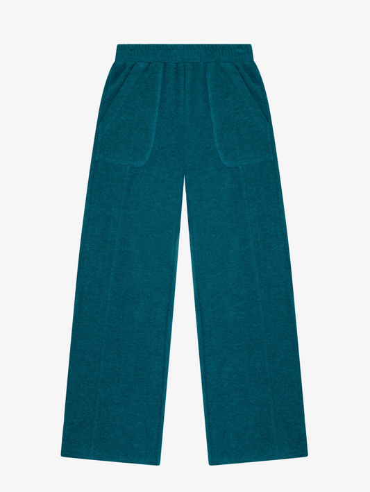 HT Teal Hacci Jersey Wide Leg Pocket Pants
