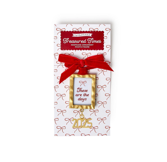 Keepsake Ornament Photo Frame with 2025 Charm