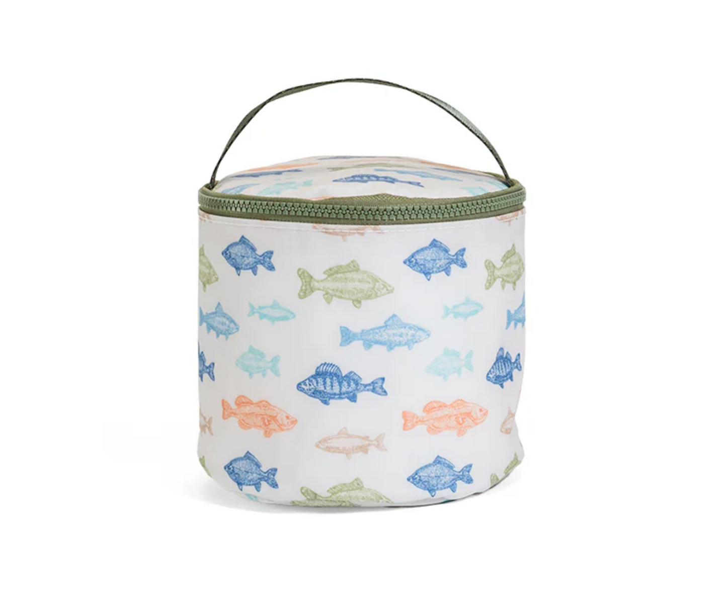 TRVL Designs snack bag with colorful pattern, showing a reusable fabric snack pouch on a white background.