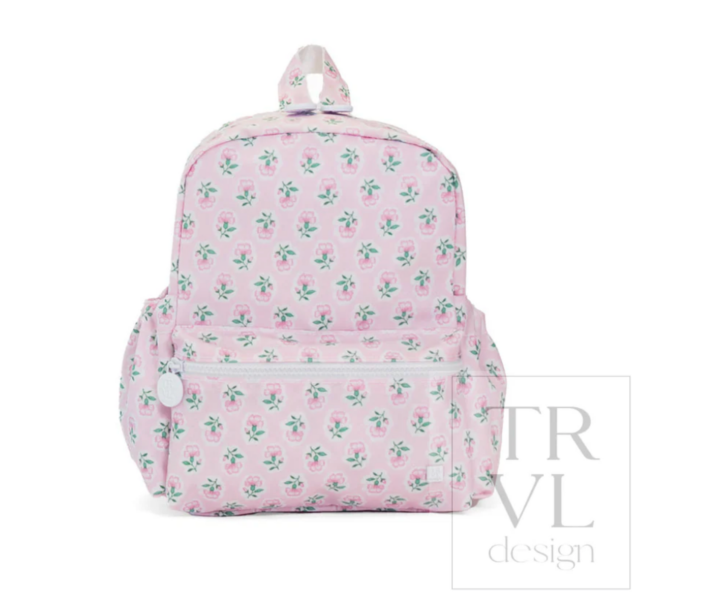 Screenshot of TRVL Design Mini Backer, a compact travel accessory with sleek design and branding, displayed on a digital device.