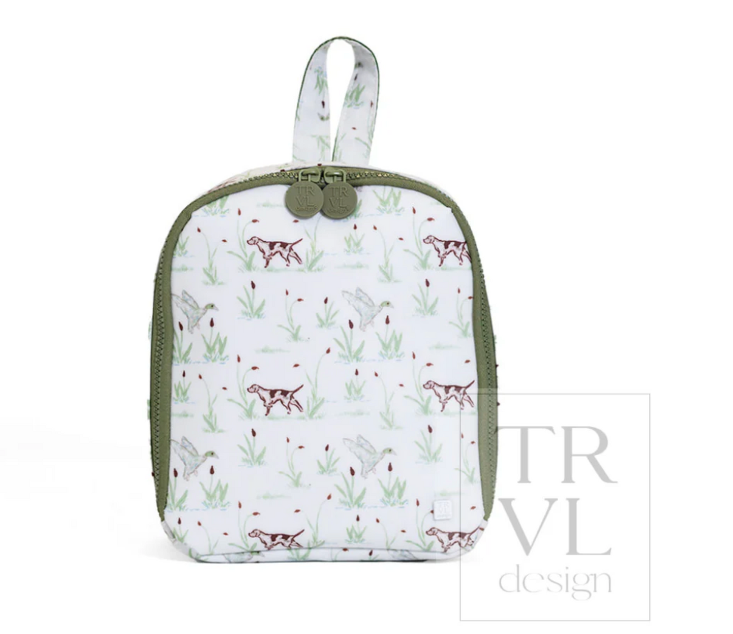 TRVL Design Bring It Lunch Bag with insulated fabric, featuring a sleek, functional design perfect for carrying meals on the go.