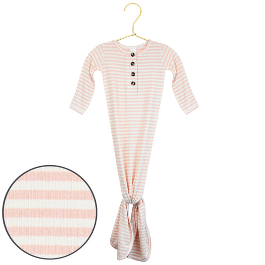 Lou Lou & Co Harper ribbed knotted gown, soft fabric, in a relaxed style with a knotted front, perfect for comfortable wear.