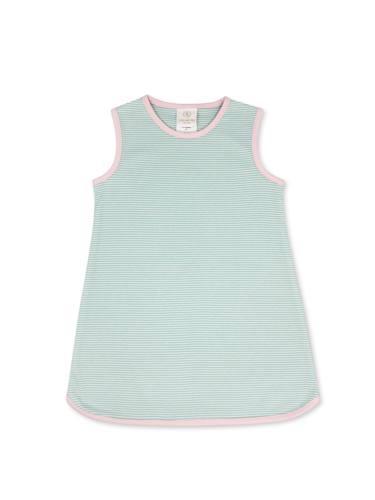 Lullaby Set - Tinsley Dress Memphis Aqua Ministripe, Sumter Pink