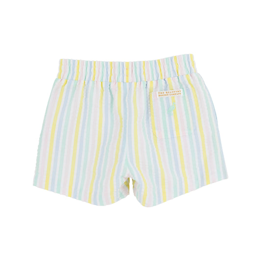 The Beaufort Bonnet Company - Siesta Key Seersucker/ Sea Island Seafoam Sheffield Shorts
