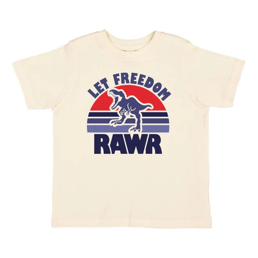 Sweet Wink - Let Freedom Rawr Short Sleeve T-Shirt - Natural