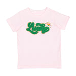 Sweet Wink - Lucky Script Patch St. Patrick's Day Short Sleeve T-Shirt in Ballet Pink