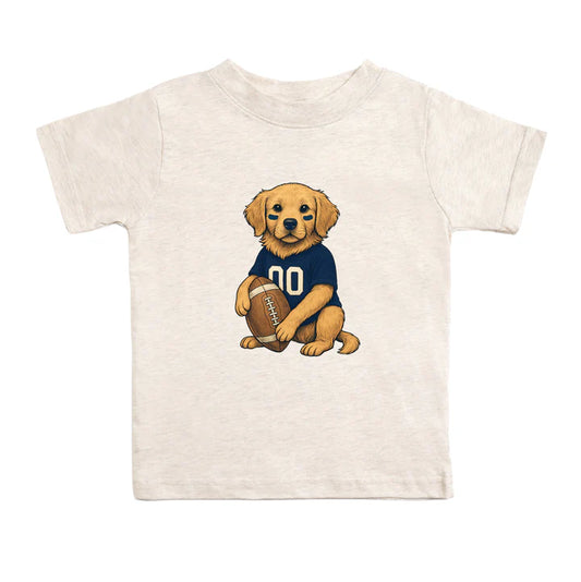 Sweet Wink sports pup short sleeve T-shirt featuring a playful dog graphic on lightweight fabric.