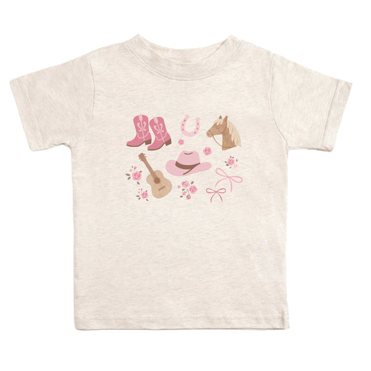 Western Girlie Short Sleeve T-Shirt by Sweet Wink featuring a casual fit with Western-inspired graphics on soft fabric.