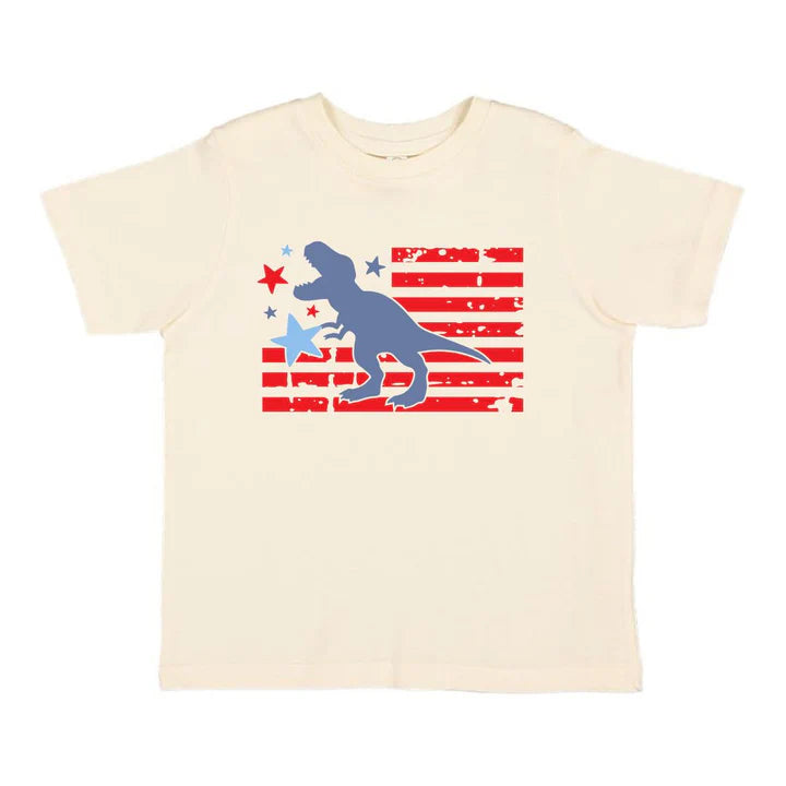 Sweet Wink - All American Dino Short Sleeve T-Shirt - Natural