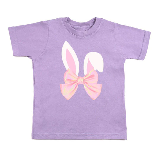 Sweet Wink - Bunny Bow Easter Short Sleeve T-Shirt - Lavender
