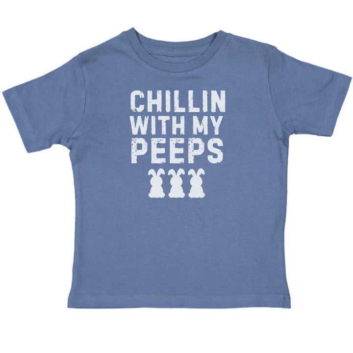 Sweet Wink - Chillin With My Peeps Easter Short Sleeve T-Shirt - Indigo