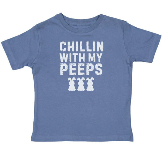Sweet Wink - Chillin With My Peeps Easter Short Sleeve T-Shirt - Indigo