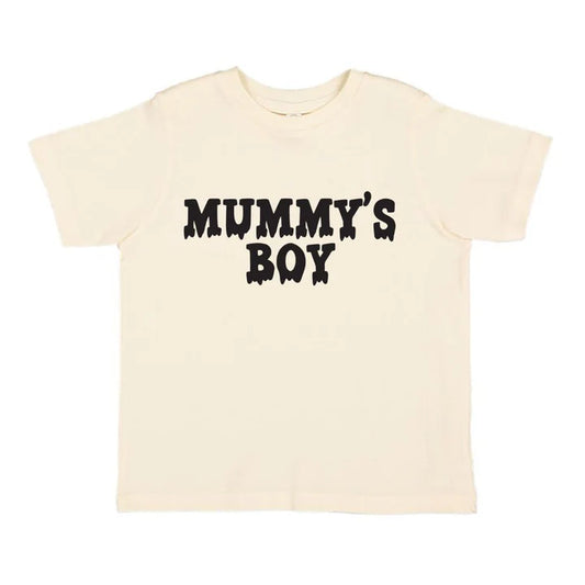 Sweet Wink - Mummy's Boy Halloween Short Sleeve T-Shirt - Natural