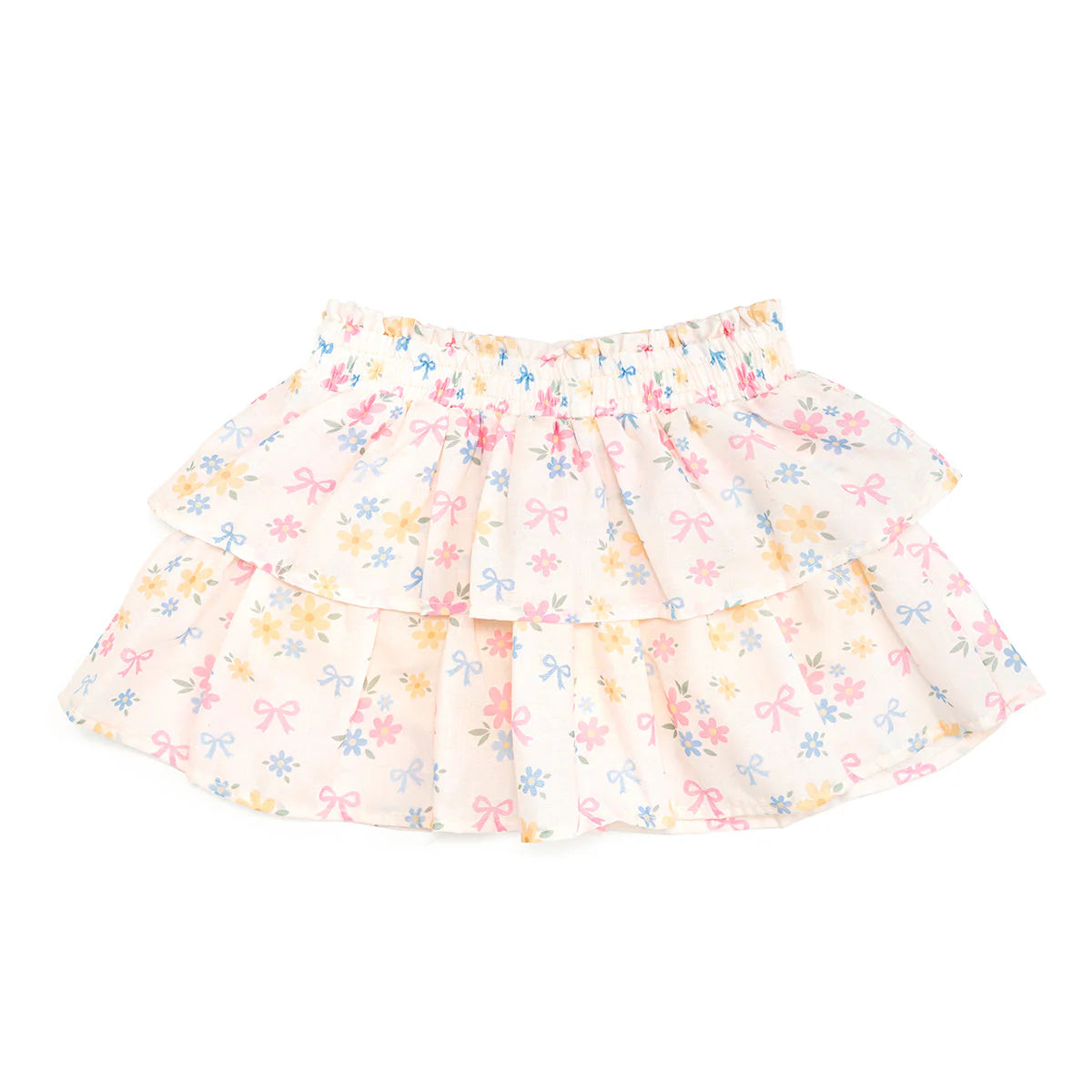 Sweet Wink floral skort featuring a vibrant, colorful floral pattern with a comfortable waistband and stylish design.