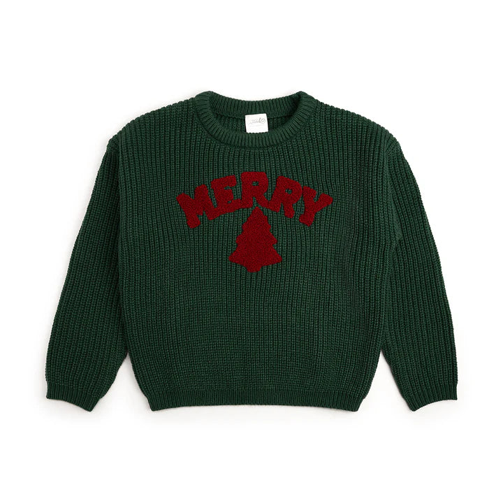 Merry Patch Christmas Knit Sweater