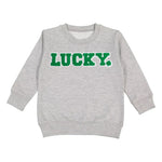 Sweet Wink - Lucky Boy Patch St. Patrick's Day Sweatshirt - Gray
