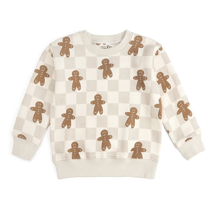 Gingerbread Christmas Checkered Sweatshirt