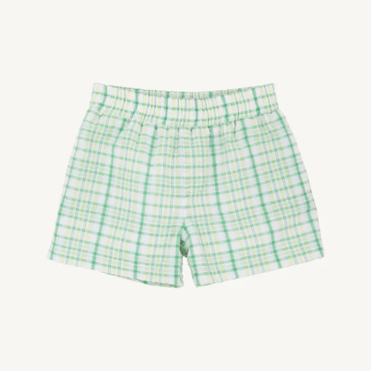 Gibson Island Green and Lake Worth Yellow Sheffield Shorts - Seersucker