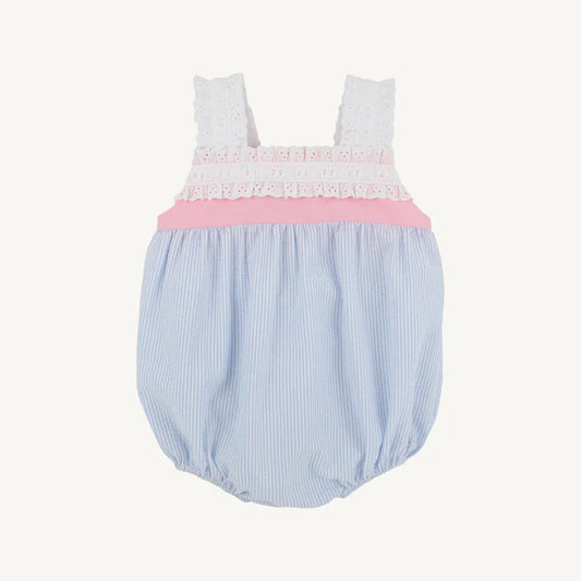 Breakers Blue Seersucker with Sandpearl Pink Babs Bubble