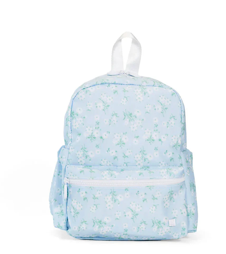 TRVL Designs Mini Backer featuring Kiki floral pattern with vibrant colors and intricate design on a lightweight accessory.