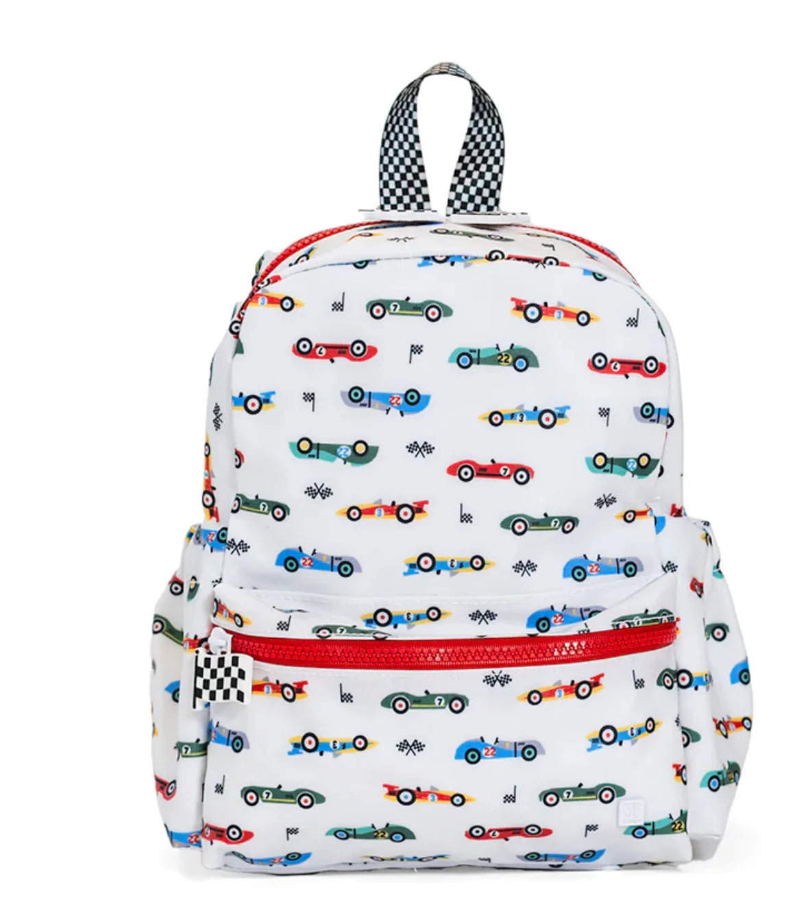 TRVL Designs Mini Backer featuring colorful vroom design with vibrant illustrations on a small, rectangular backing card.