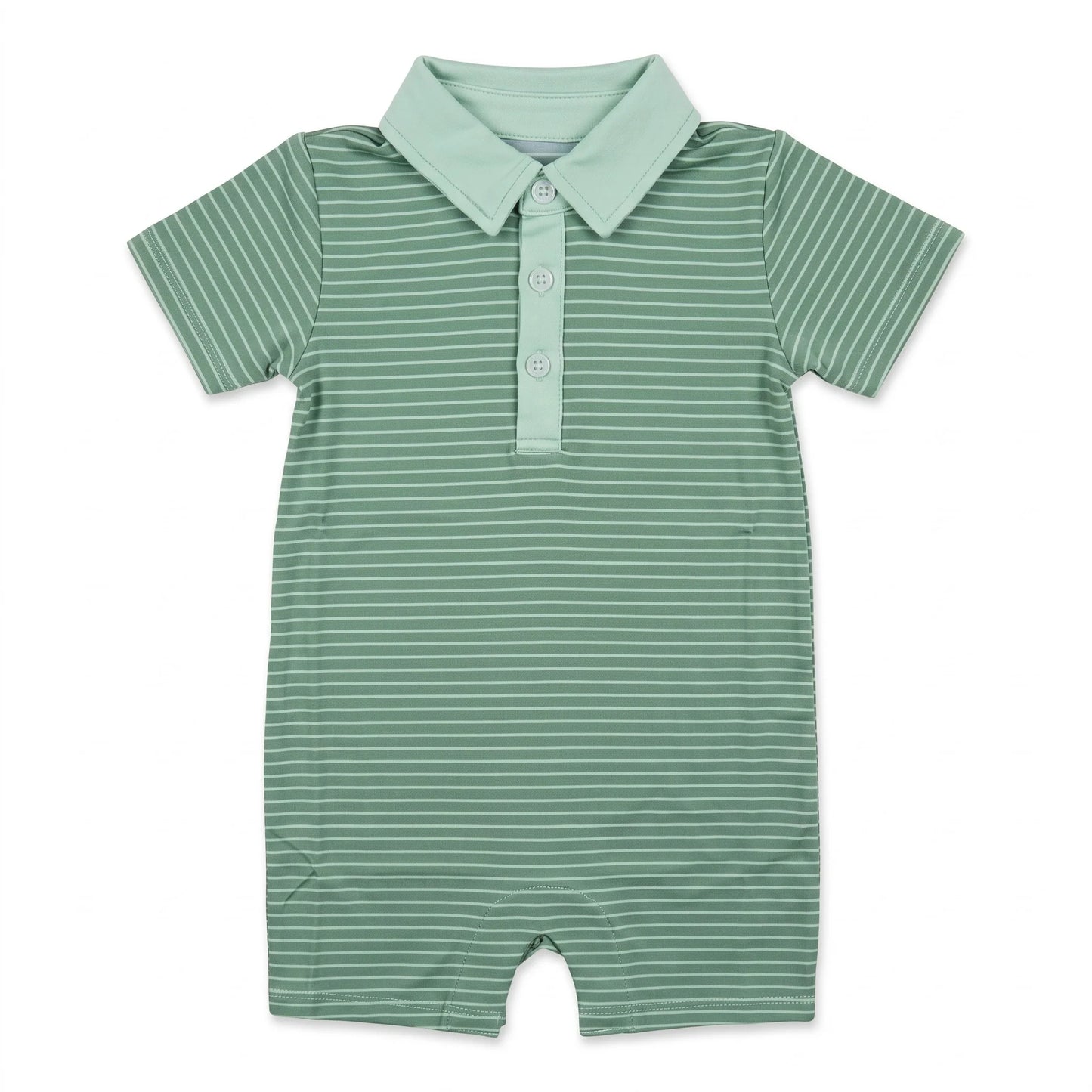 Green Stripe Tripp Romper