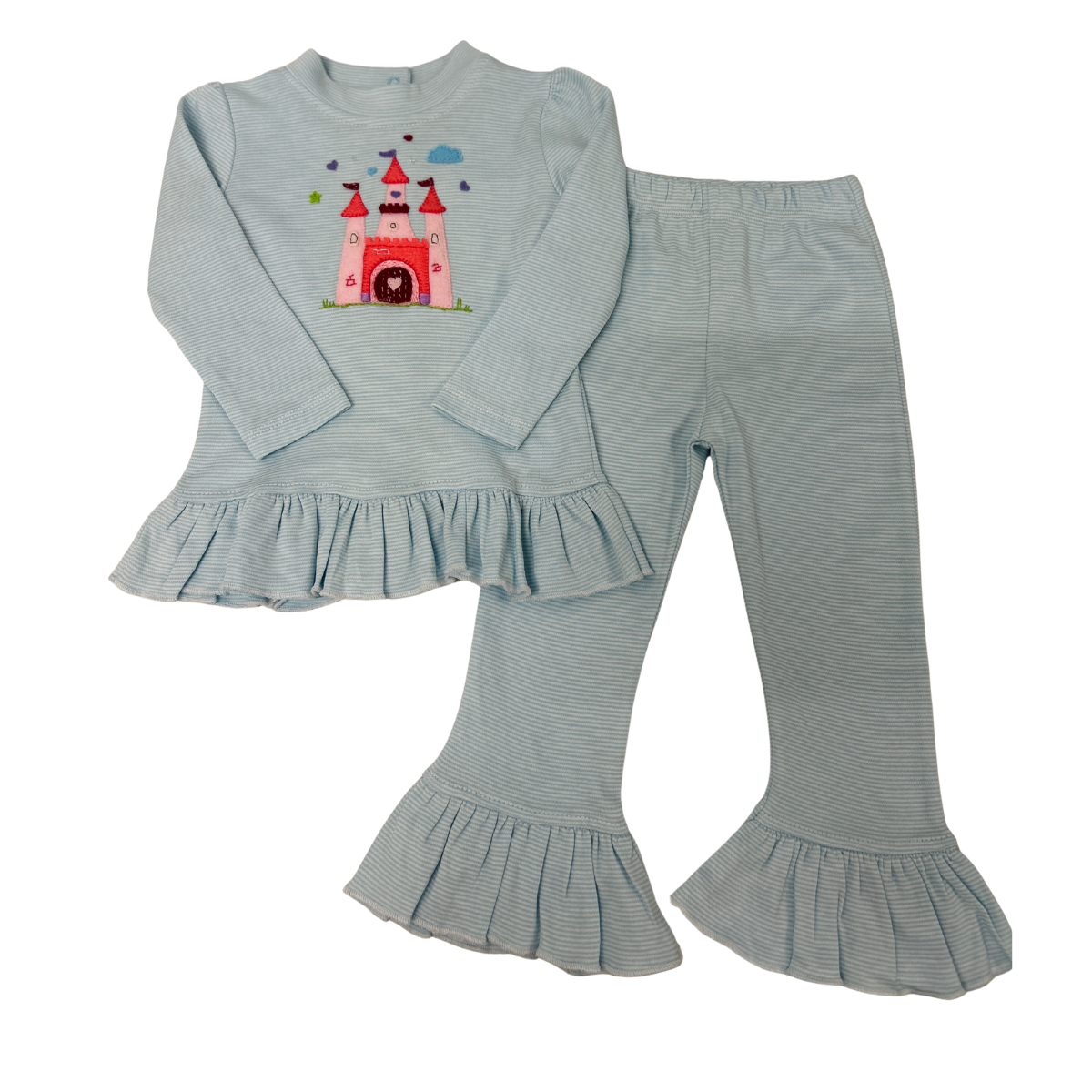 Squiggles - Blue Stripe Storybook Castle Set w/ Ruffles