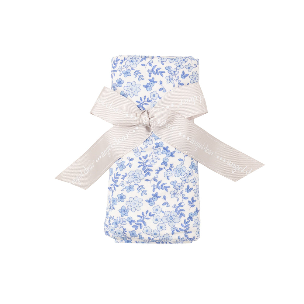 Angel Dear - Blue Calico Floral Swaddle Blanket