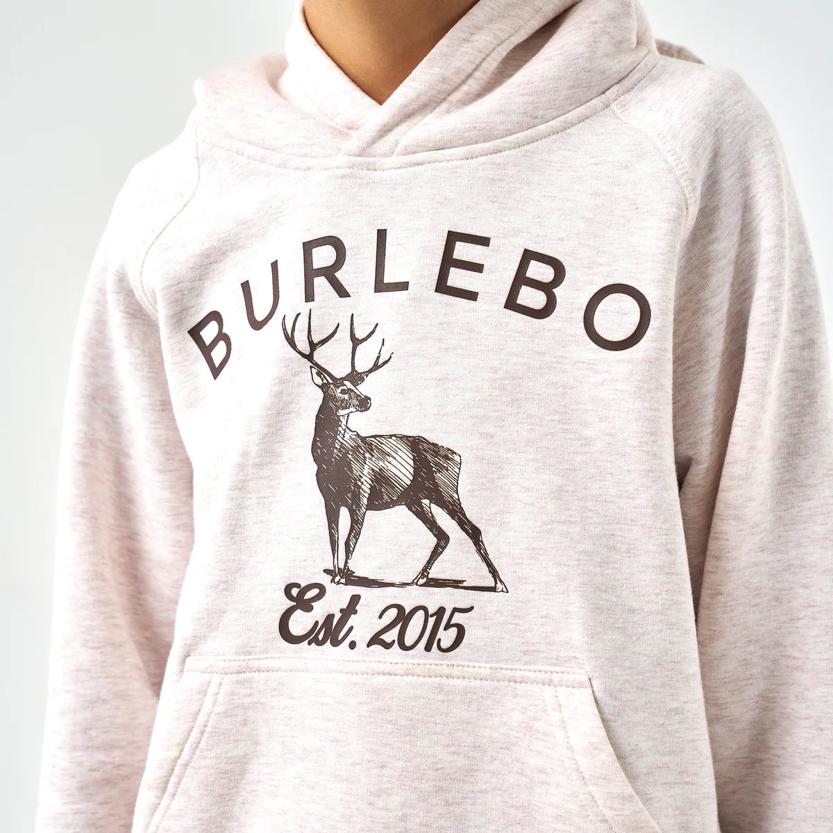 Whitetail Deer Heather Oatmeal Fleece Hoodie