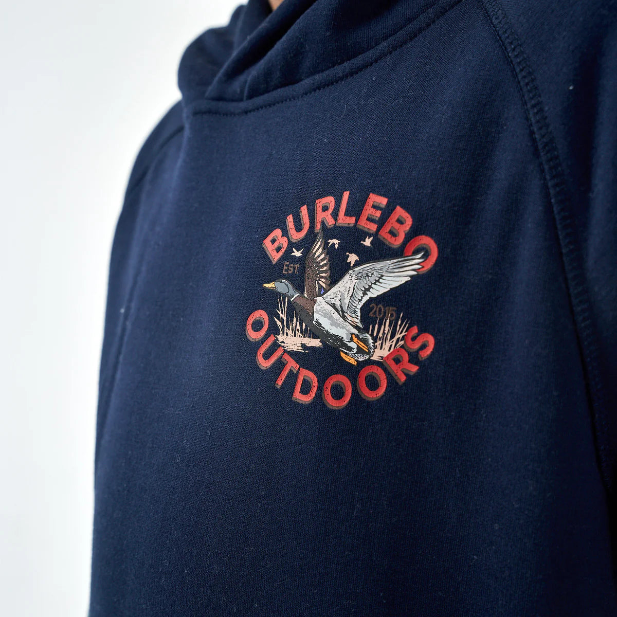 Old School Duck Hunt Navy Fleece Hoodie
