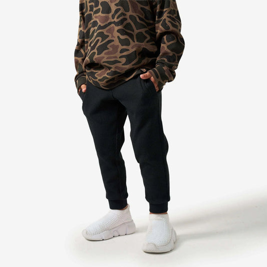 Youth Black Thermal Jogger