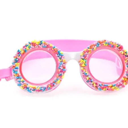 Bling2o Do Nuts 4 U kids' swim goggles with colorful frame and clear lenses, designed for young swimmers.