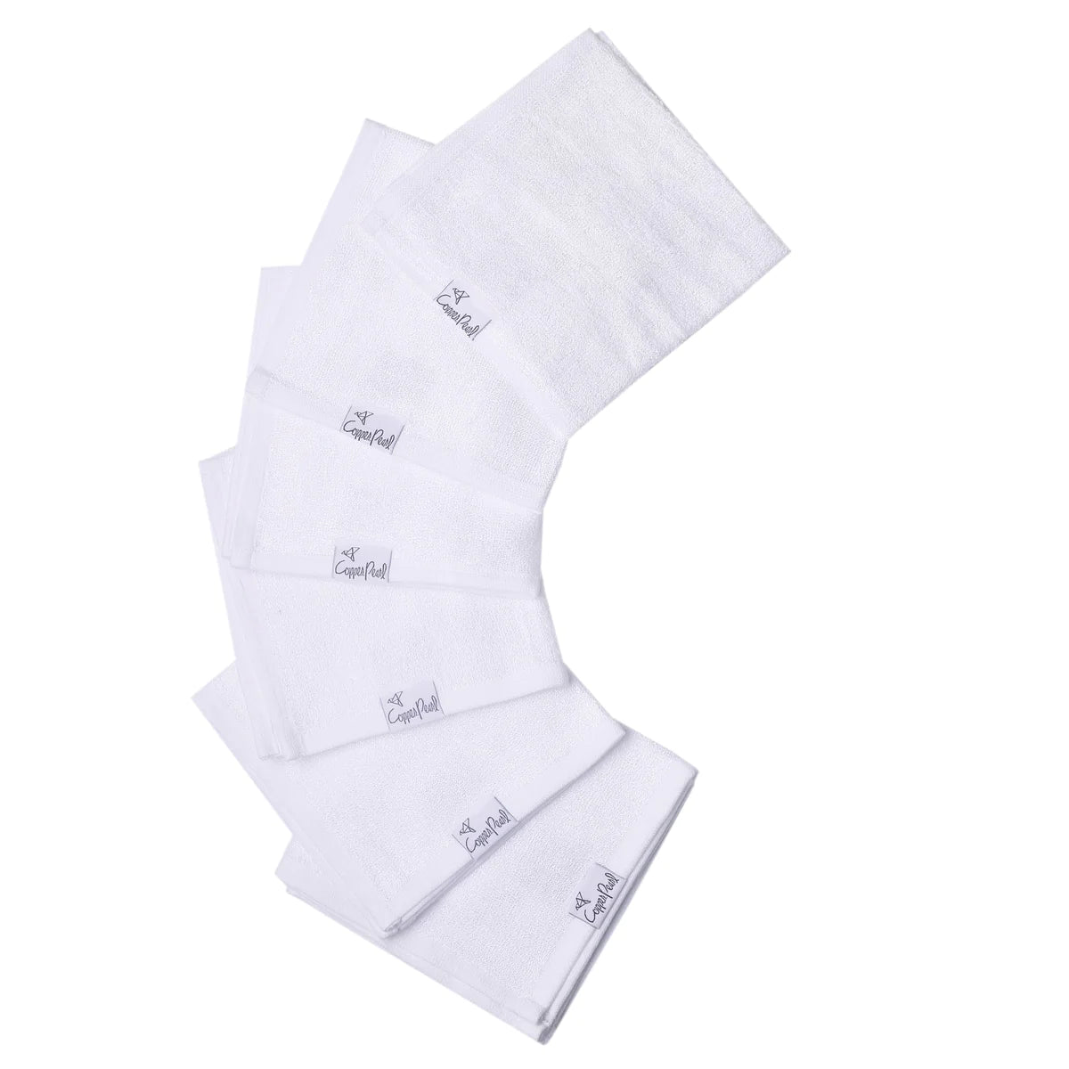 Copper Pearl Washcloth Set in Dove color, soft and absorbent baby washcloths with textured surface for gentle cleaning.