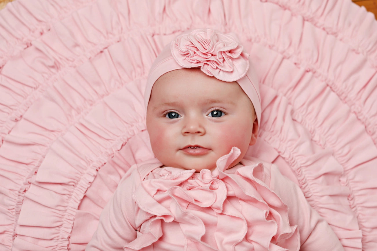 Lemon Loves Lime Rose Wrap Rose Shadow with pink and green floral design on a white background