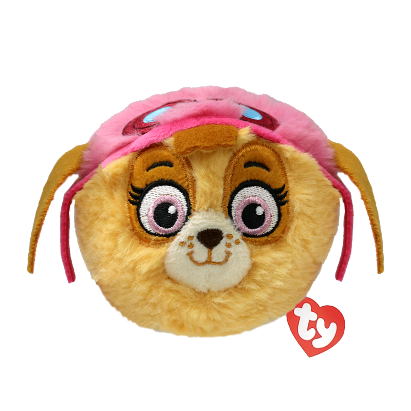 Ty Skye Beanie Bouncer featuring a plush beanie with embroidered character face and colorful accents, ideal for infants.
