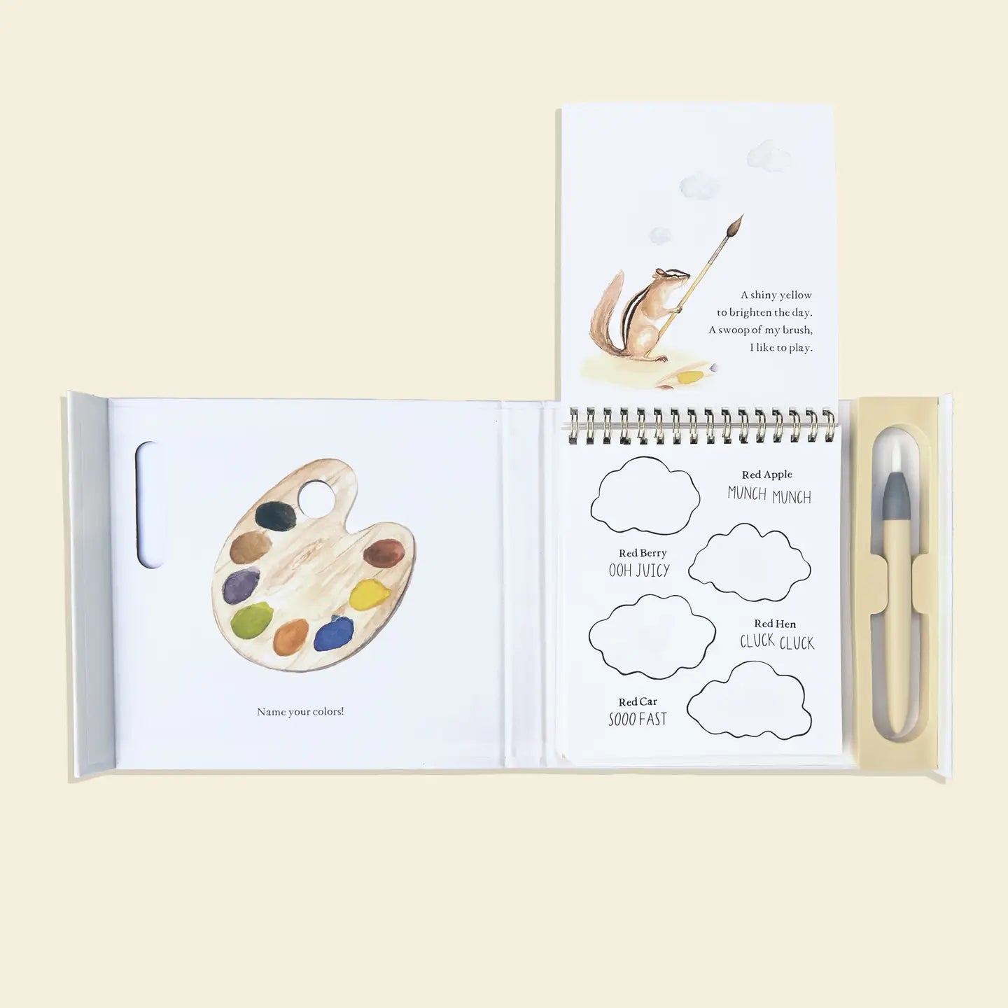 Wishy Washy Water Reveal Edition by Paige Tate & Co. children's water drawing toy with colorful designs and water-filled pen for creative fun