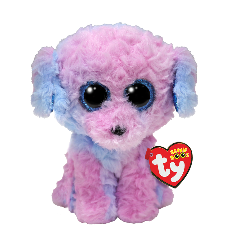 Ty Flora plush toy with soft fabric and colorful flower design, featuring detailed embroidered features and a friendly expression.