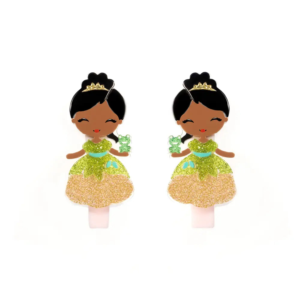 Alligator clips from Sweet E's Boutique featuring lilies and roses design, perfect for doll accessories or crafts.