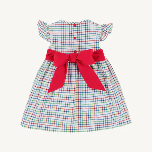 The Beaufort Bonnet Company - Addie Angel Sleeve Dress Kindness Wins Windowpane