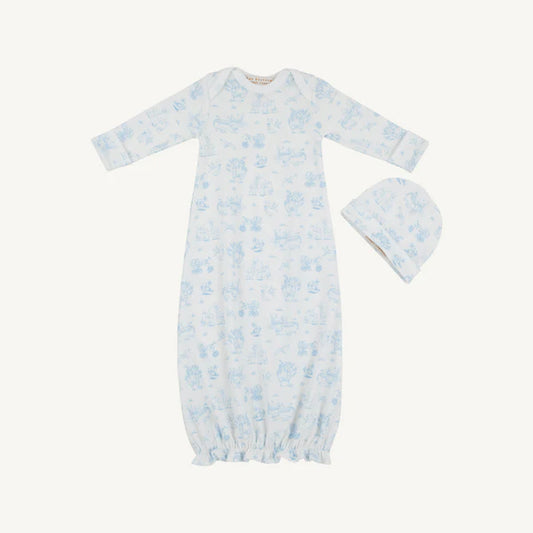 Beale Street Blue Sir Proper Sweet Arrival adorable baby everyday set from The Beaufort Bonnet Company, includes top and pants.