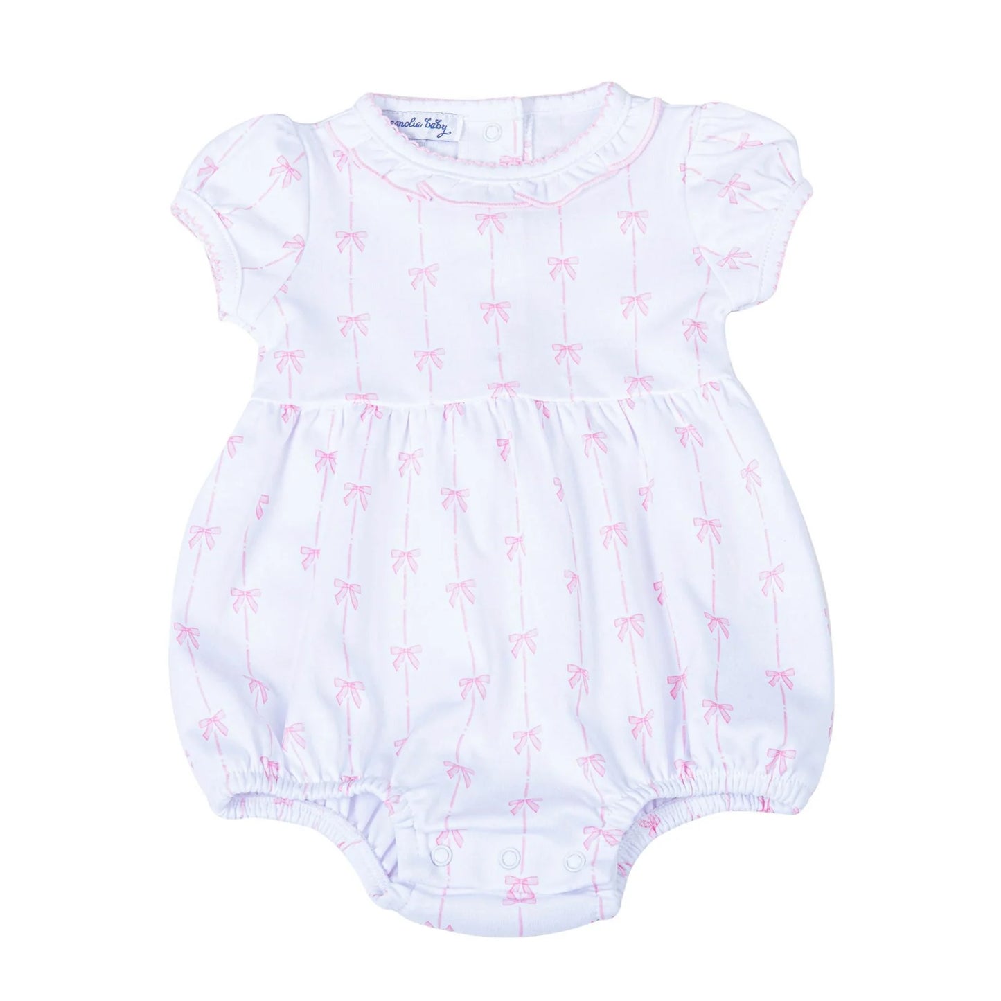 Magnolia Baby - Amelia's Classics Pink S/S Girl Bubble