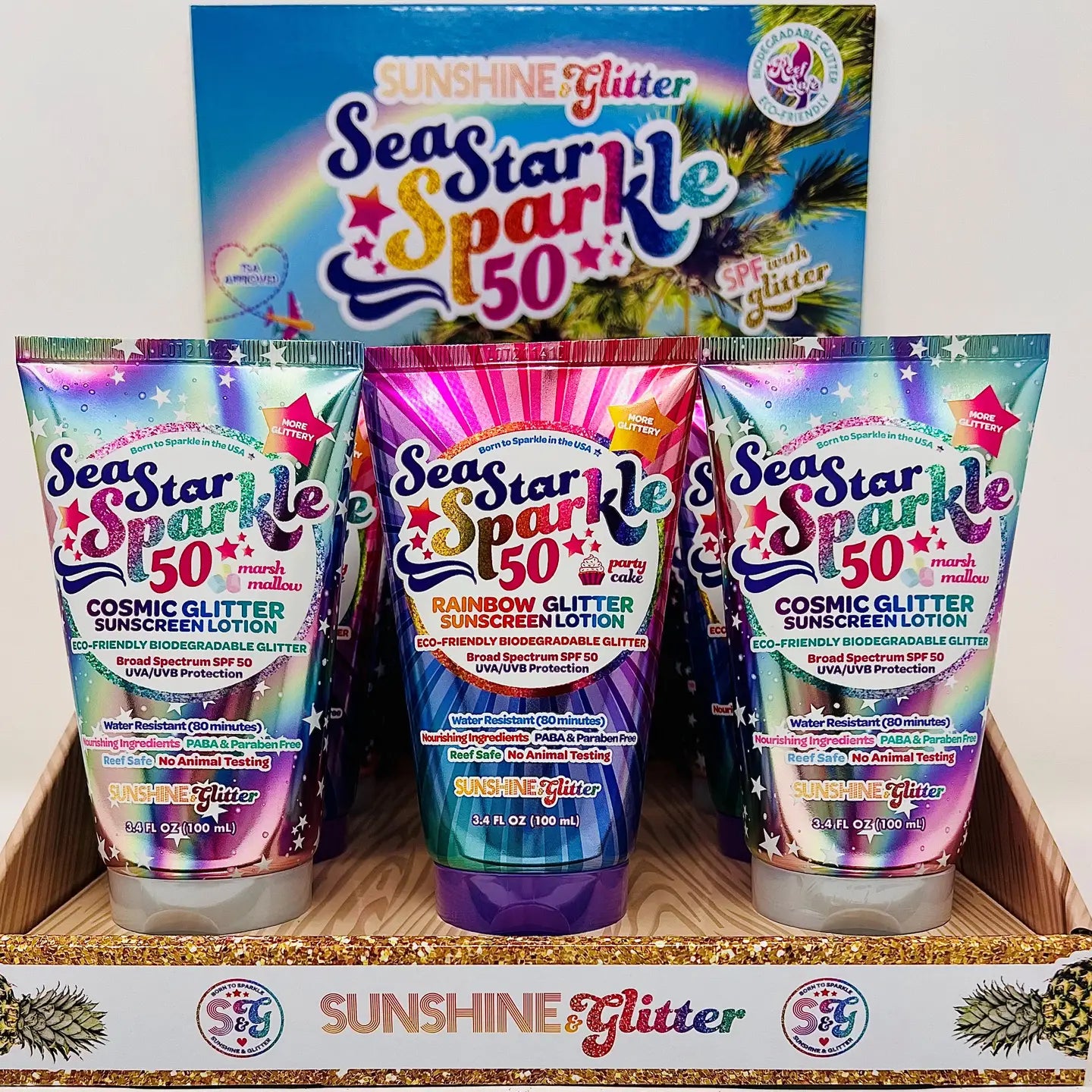 Sea Star Sparkle Cosmic Glitter Sunscreen Lotion