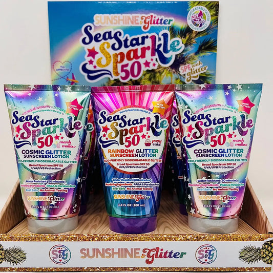 Sea Star Sparkle Cosmic Glitter Sunscreen Lotion