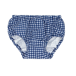 minnow - baby navy gingham diaper cover
