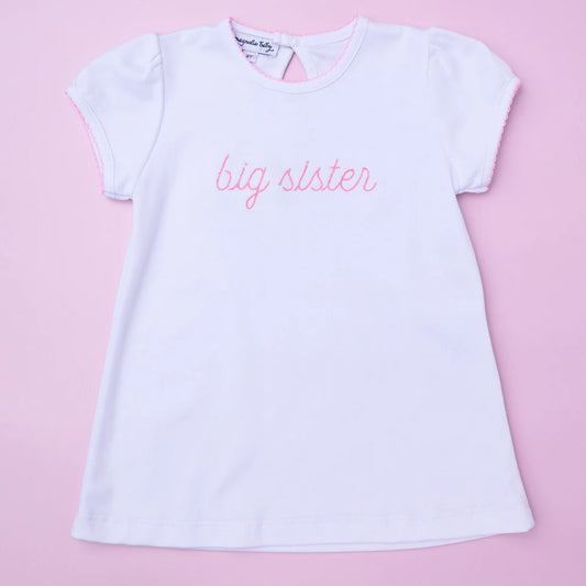 Magnolia Baby - Big Sister Embroidered T-Shirt