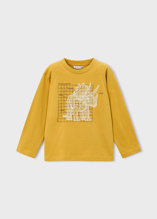 Mustard Dinosaur Tee
