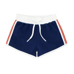 minnow - boys navy and dusty red boardie