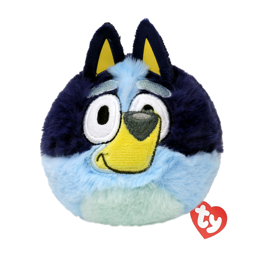 Bluey Beanie Bouncer plush toy by Ty featuring Bluey with a soft beanie, perfect for cuddling and play.