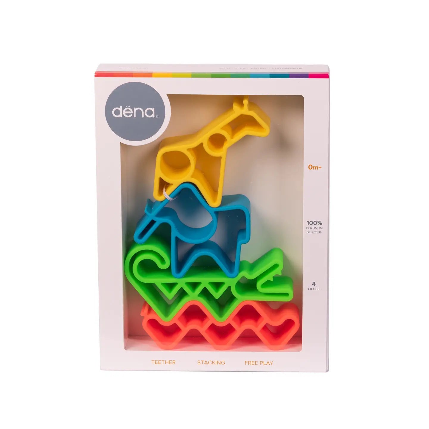Colorful neon animal figurines from Dëna USA, vibrant and playful designs showcasing unique animal shapes and bright neon colors.