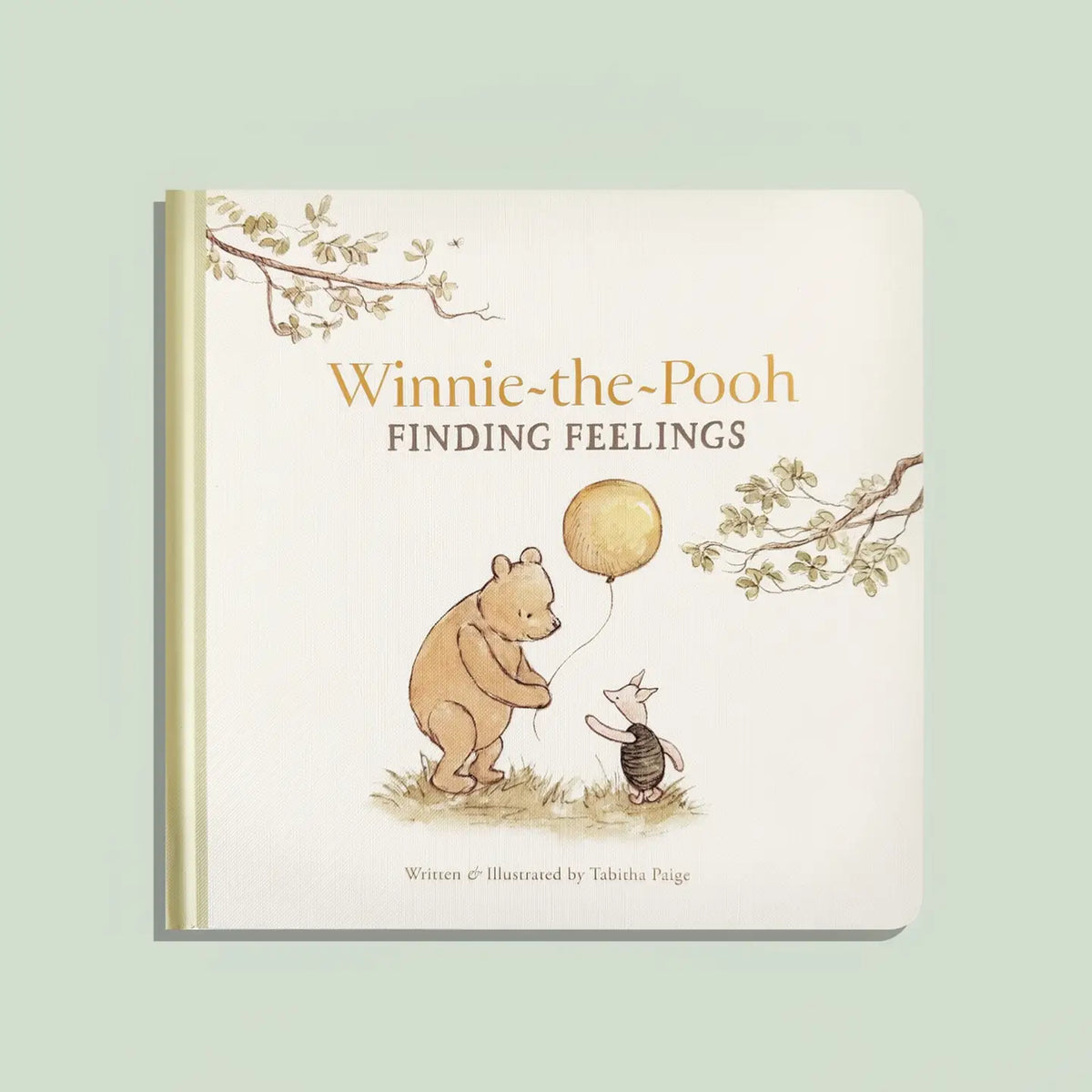 Illustration from Winnie-The-Pooh: Finding Feelings book by Paige Tate & Co., featuring Pooh with a warm, friendly expression.
